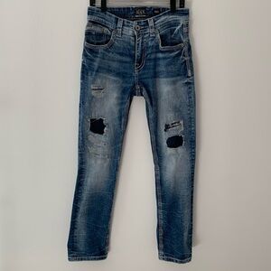 Buckle Black Fit No 3 Bootleg Denim Jean Size 32 Distressed Medium Wash